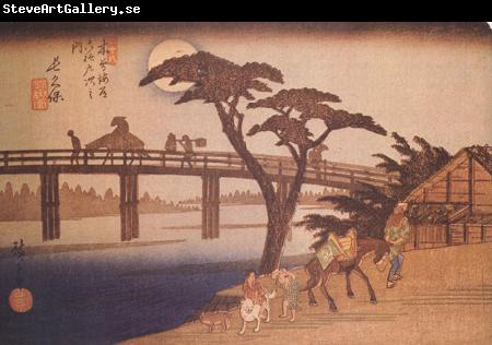 Hiroshige, Ando Moonlight,Nagakubo (nn03)